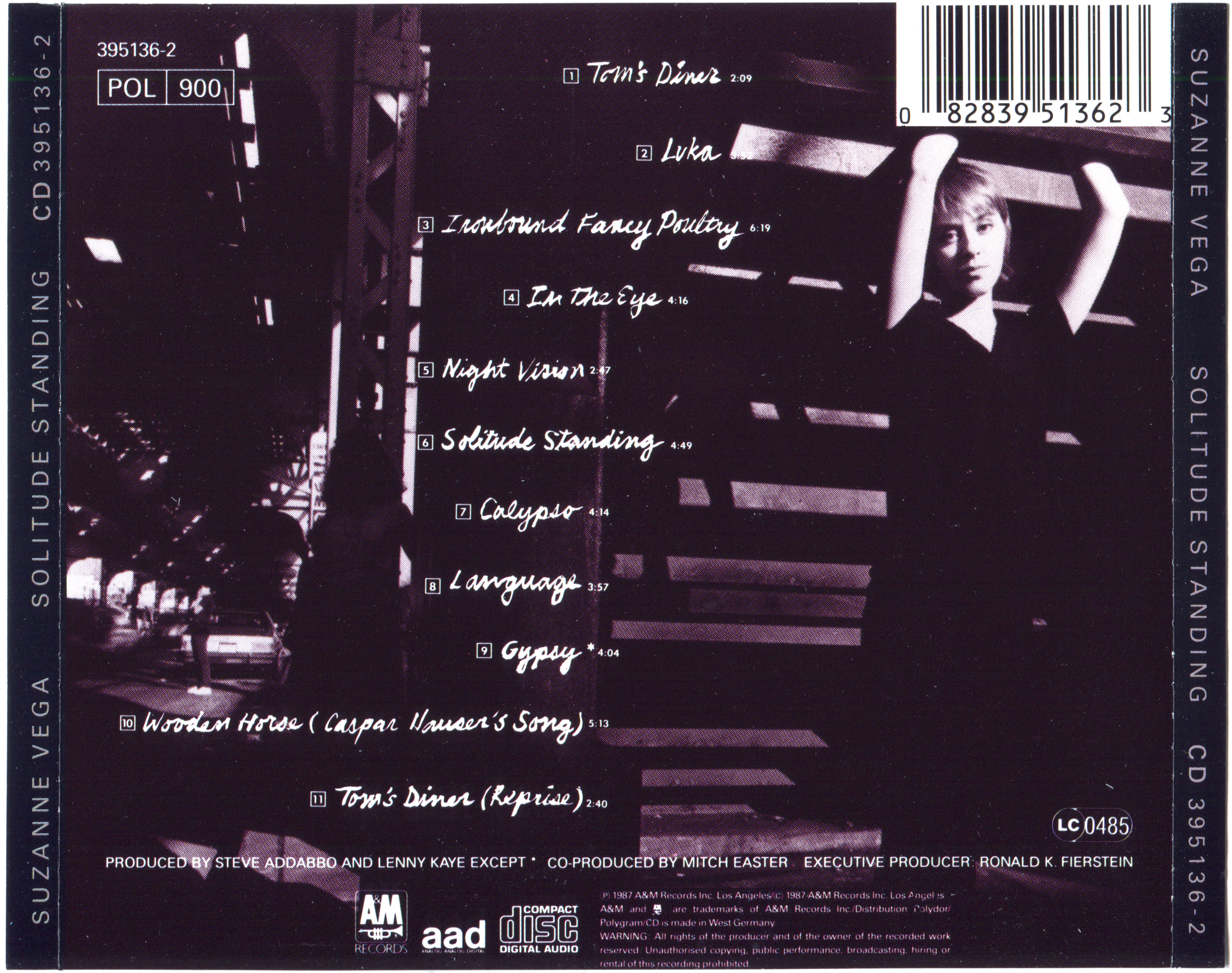 Suzanne Vega  Solitude Standing : Back